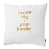 Hallmark DaySpring Candace Cameron Bure Dream Big Pray Harder Throw Pillow