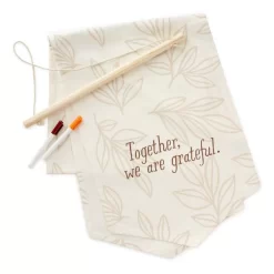 Hallmark Grateful Signature Table Runner With Permanent Markers, 14x72