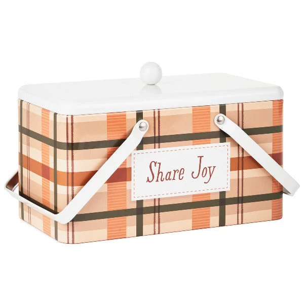 Hallmark Fall Plaid Giving Tin 1 Hallmark Fall Plaid Giving Tin