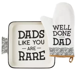 Hallmark Grilling Dad Oven Mitt And Platter Gift Set