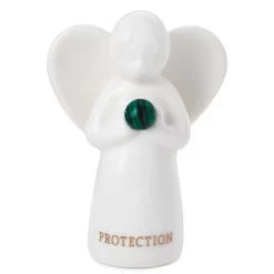 Hallmark Malachite Angel Of Protection Mini Angel Figurine, 2"