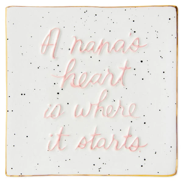 Hallmark A Nana's Heart Ceramic Tile Quote Sign, 6x6 1 Hallmark A Nana's Heart Ceramic Tile Quote Sign, 6x6