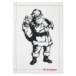 Hallmark ‘Tis The Season Santa Christmas Tea Towel