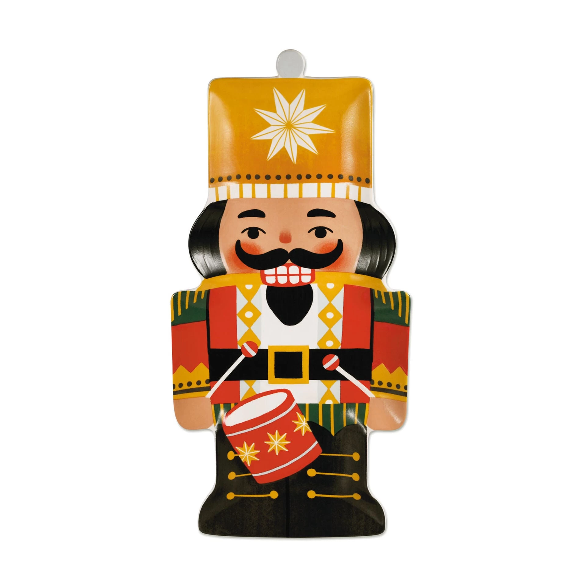 Hallmark Nutcracker-Shaped Ceramic Platter 1 Hallmark Nutcracker-Shaped Ceramic Platter