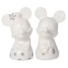 Hallmark Disney Mickey And Minnie White And Silver Salt And Pepper Shakers, Set Of 2