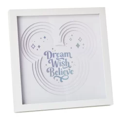 Hallmark Disney 100 Years Of Wonder Dream Wish Believe Framed Art, 10.5x10.5