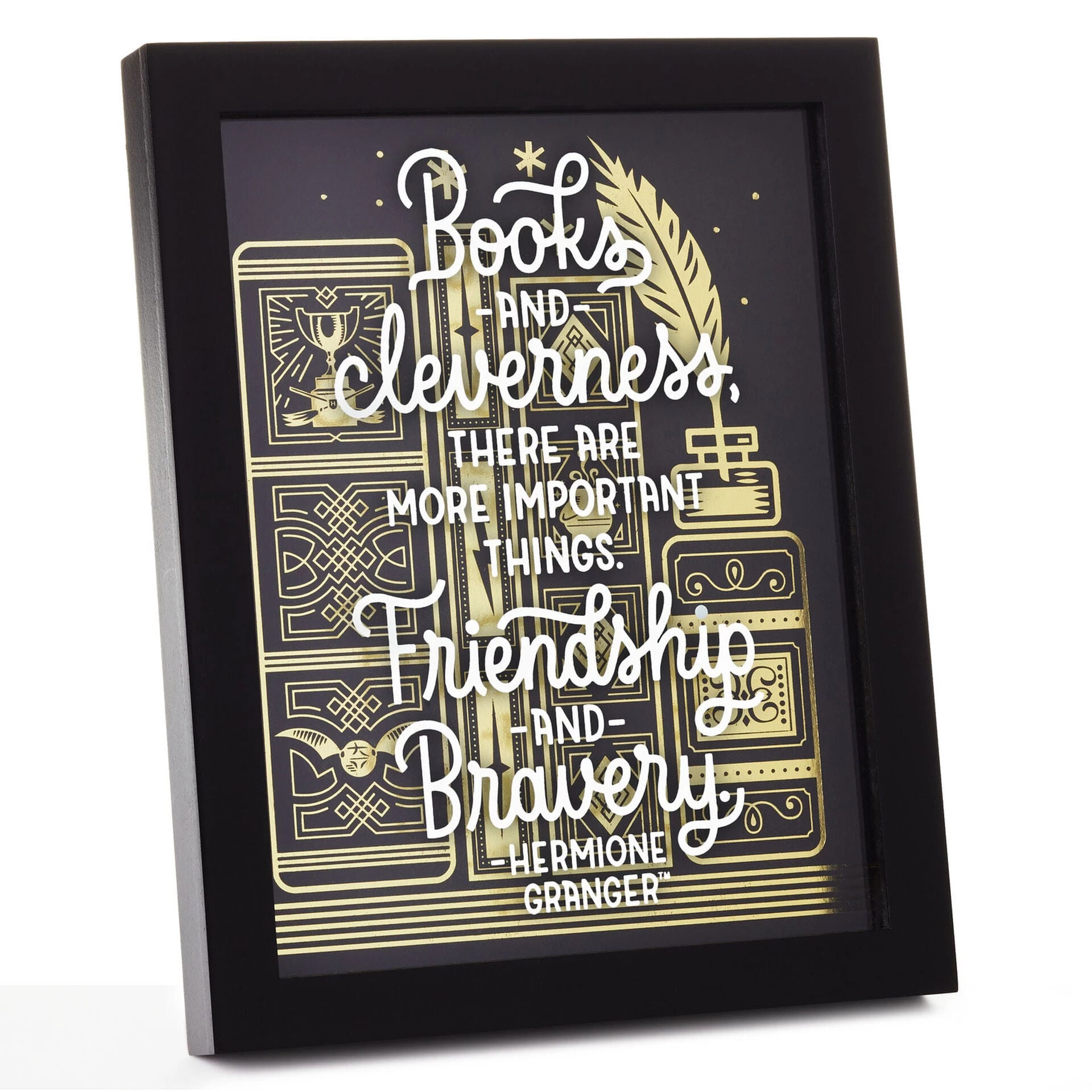 Hallmark Harry Potter™ Friendship And Bravery Hermione Granger™ Framed Quote Sign, 8" X 10" 1 Hallmark Harry Potter™ Friendship And Bravery Hermione Granger™ Framed Quote Sign, 8" X 10"