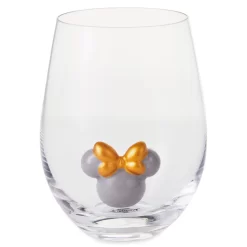 Hallmark Disney Minnie Mouse Ears Silhouette Stemless Glass, 13 Oz.
