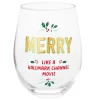Merry Like Hallmark Channel Stemless Wine Glass, 17 Oz.