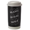 Hallmark Rejoice Repeat Ceramic Travel Mug 12 Oz.