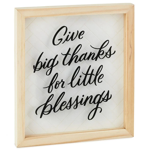 Hallmark Big Thanks Framed Quote Sign, 7x8 1 Hallmark Big Thanks Framed Quote Sign, 7x8
