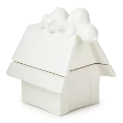 Hallmark Peanuts® Snoopy On Doghouse Stacking White Salt And Pepper Shakers, Set Of 2