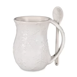 Snowflake Hand-Warming Mug With Spoon