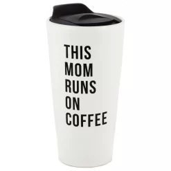 Hallmark This Mom Runs On Coffee Travel Mug, 10 Oz.
