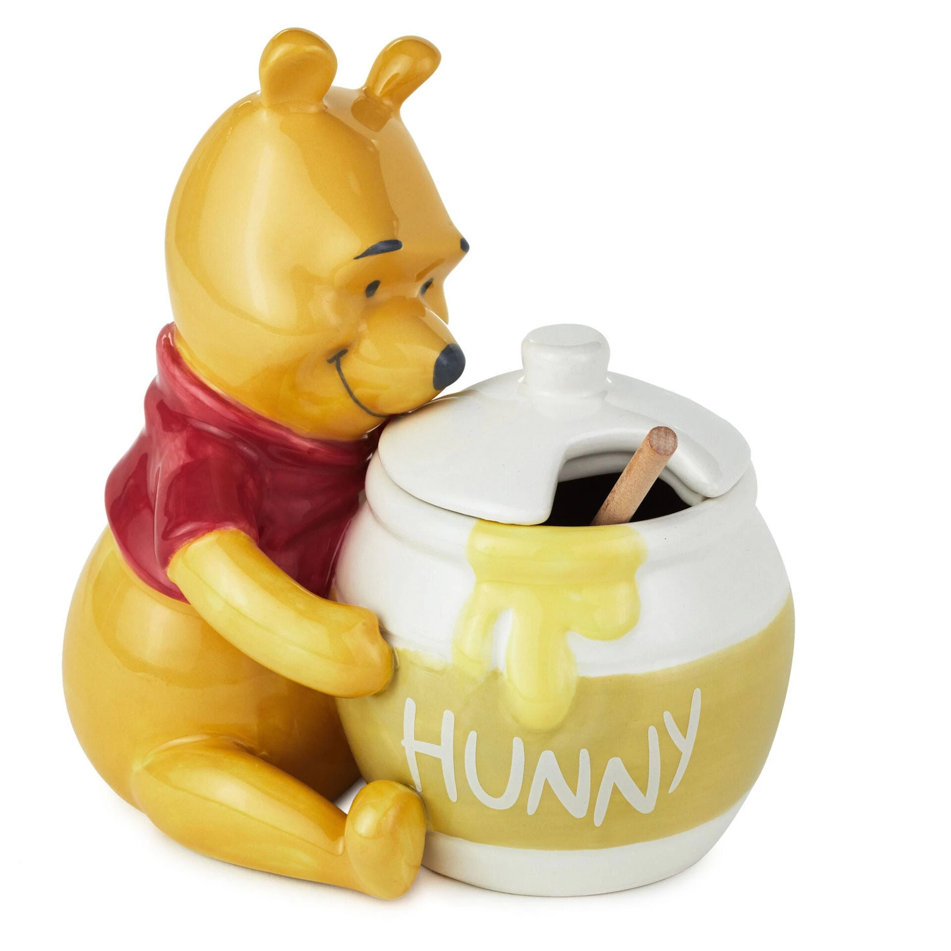 Hallmark Disney Winnie The Pooh Ceramic Honey Pot With Serving Wand, Set Of 2 1 Hallmark Disney Winnie The Pooh Ceramic Honey Pot With Serving Wand, Set Of 2